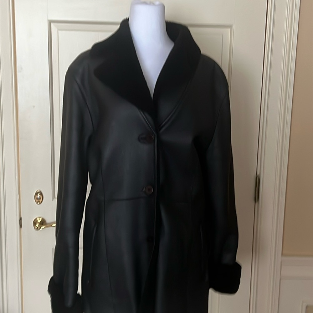 Made it Italy Di Bello Original shearling and leather coat
